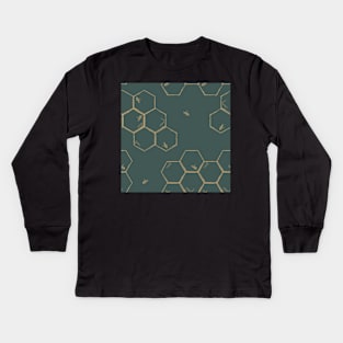 Gilded Honeycomb Kids Long Sleeve T-Shirt